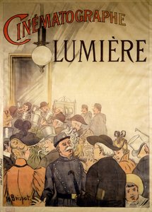 Plakat reklamujący „Cinematographe Lumiere”, 1896